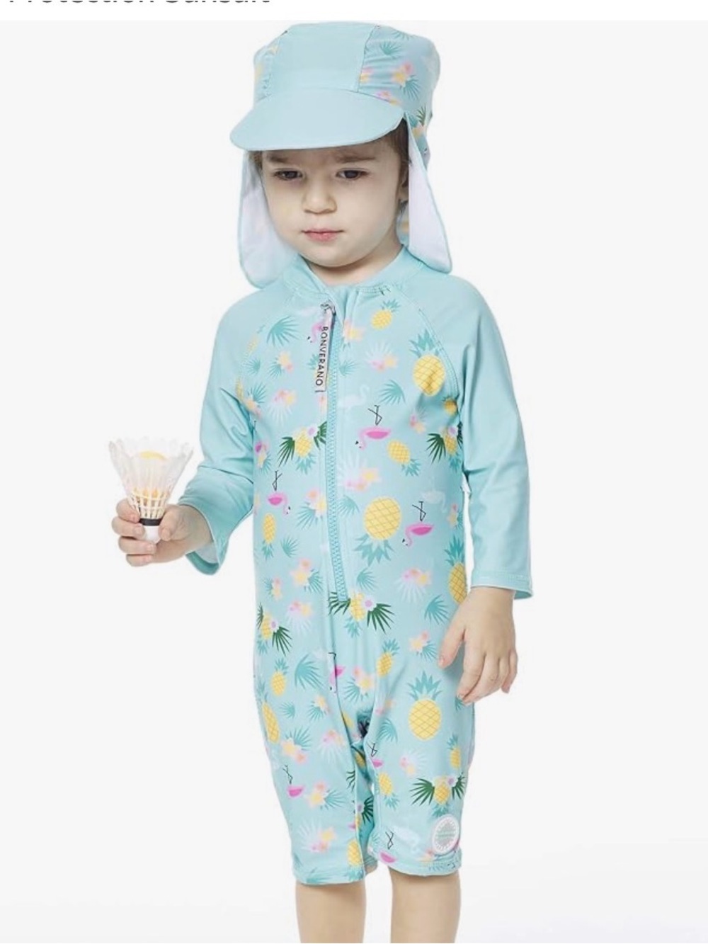 BONVERANO Baby Toddler Two Pieces Swimsuit UPF 50+ Sun Protection